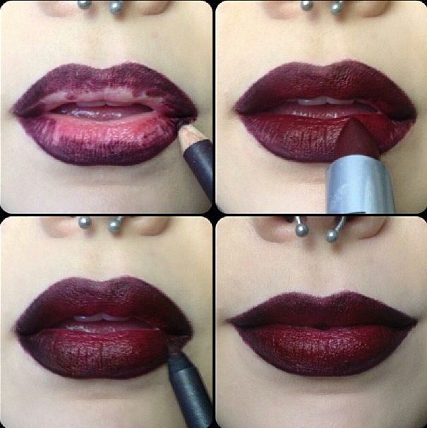 maroon lipstick makeup