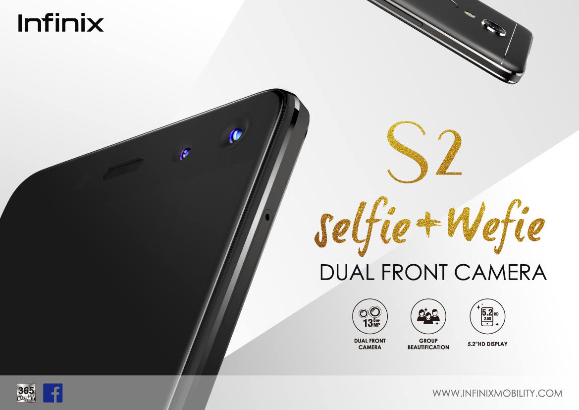 The Worlds 1st Wefie Smartphone Infinix S2 With Dual Front Cameras 