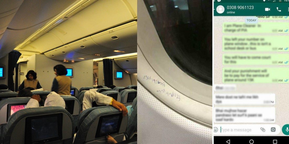 Someone Wrote Their Number On A PIA Plane's Window And Put Out The ...