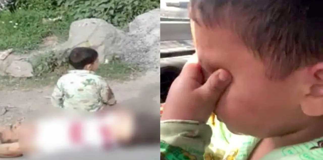 3 Year Old Kashmiri Boy Who Cried Near Grandfather S Body Says