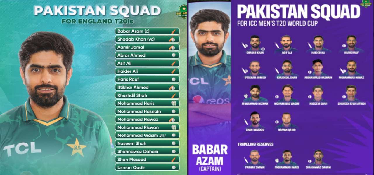 PCB Announces Pakistan Cricket Team Squad For T20 World Cup & England
