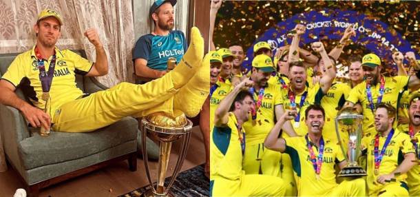 Mitchell Marsh Slammed For Keeping Feet On World Cup Trophy - Parhlo